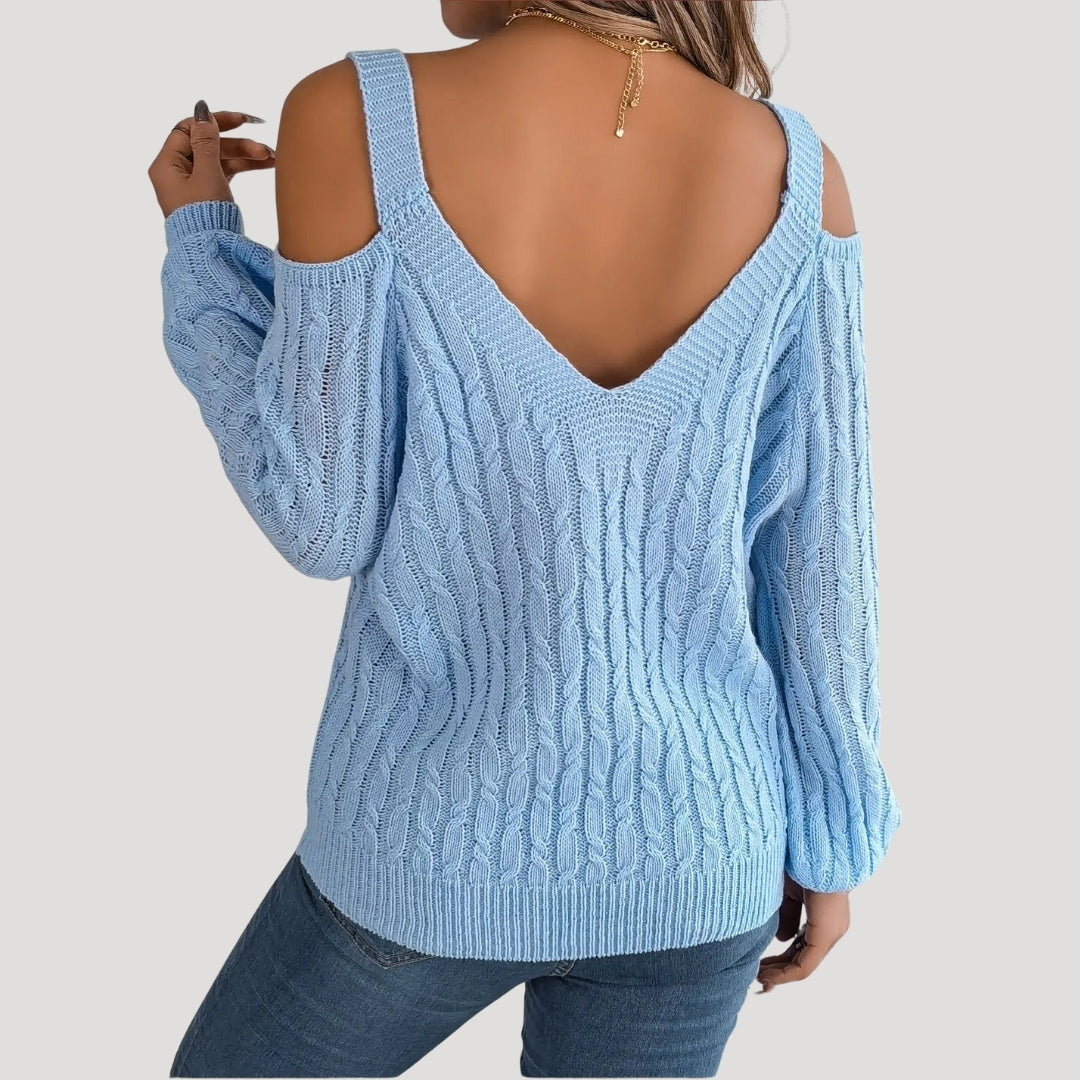 Lauren - Off shoulder knit summer sweater