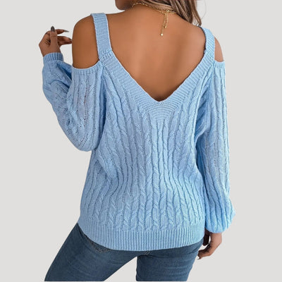 Lauren - Off shoulder knit summer sweater