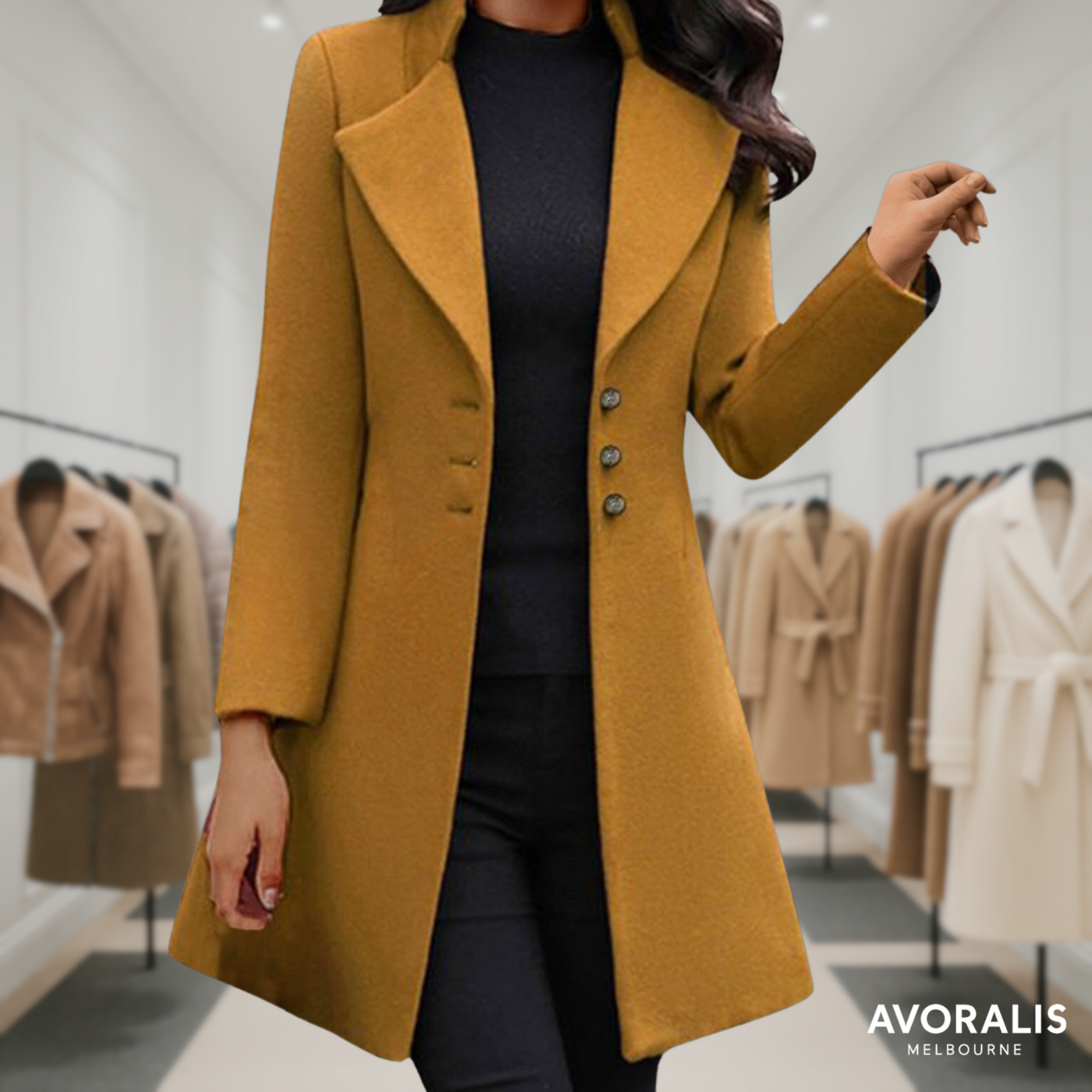 Vinci™ | Luxurious Italian Wool Long Sleeve Coat