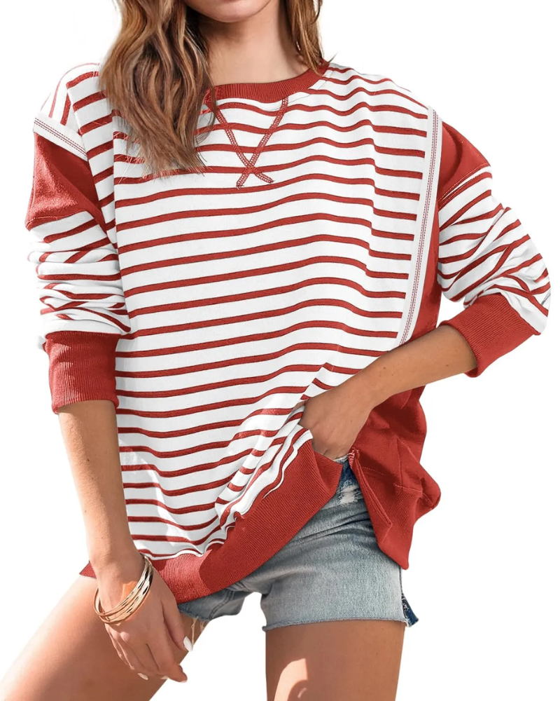 Sonera - Striped Colour Block Pullover