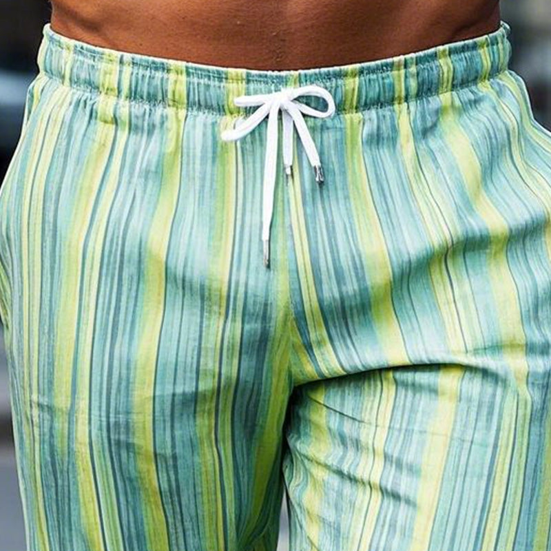 Men's Stripe Printed Casual Shorts 42236867P
