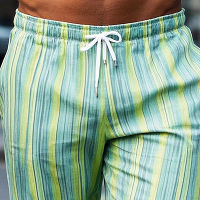 Men's Stripe Printed Casual Shorts 42236867P
