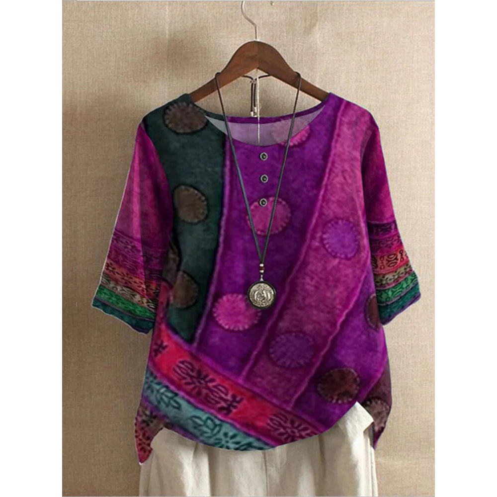 Valarie - Colourful bohemian top