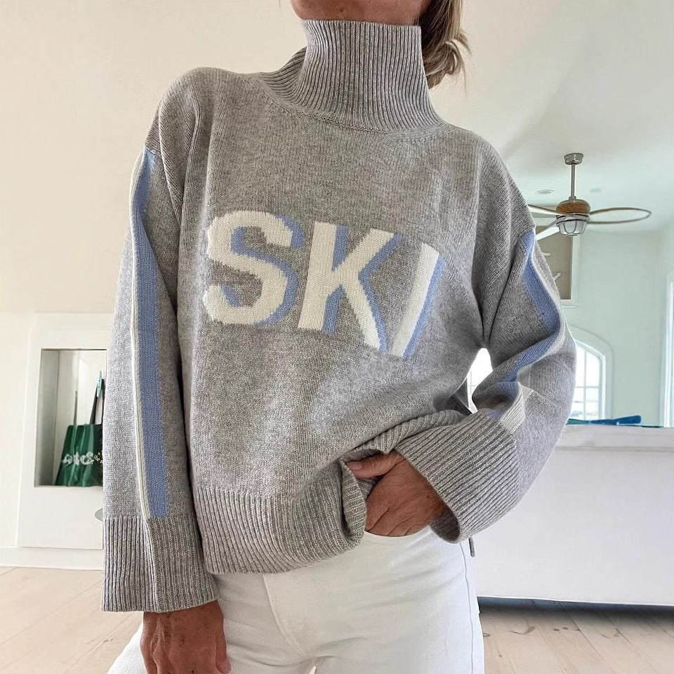 Ski - Retro Chic Turtleneck Sweater