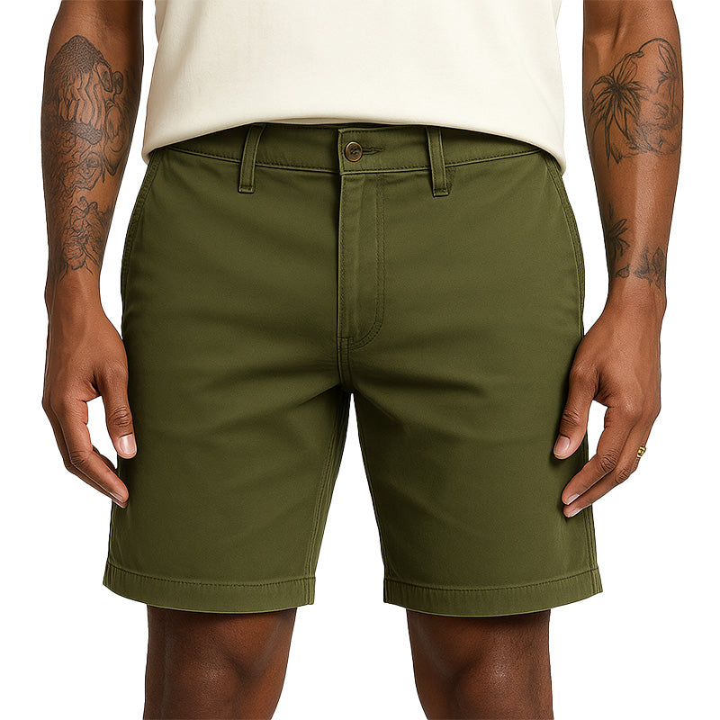 Men's Summer Fashion Retro Solid Color Denim Shorts MTA1600E7P