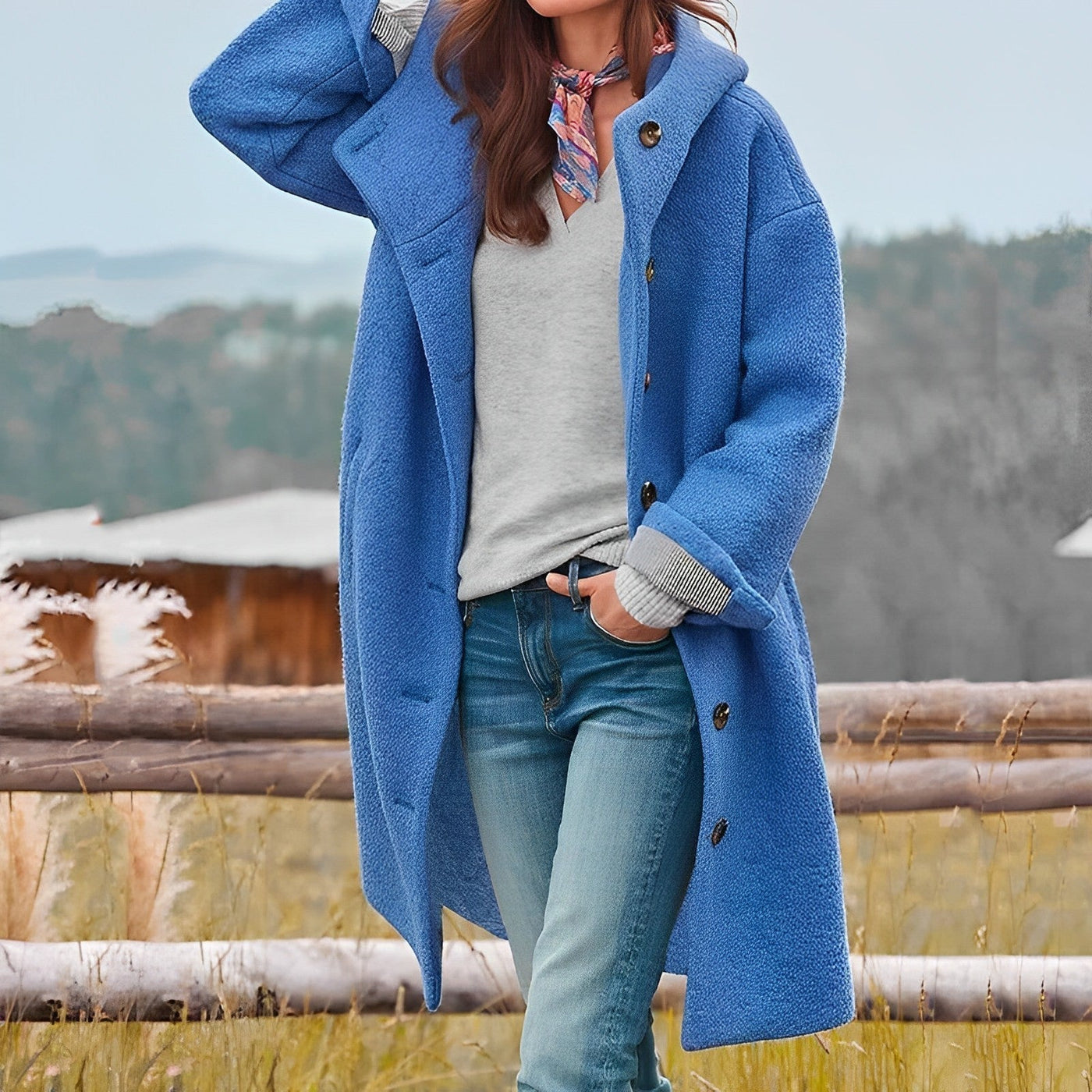 Edora - Hooded Long Coat