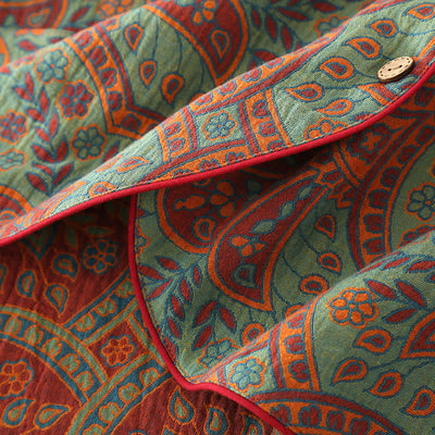 Greta - Vintage Jacquard Round Neck Loungewear Set