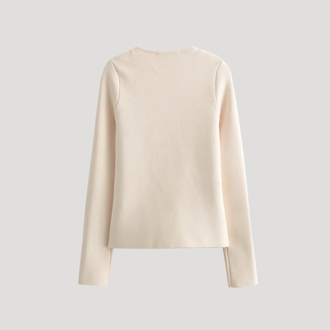 Paige - Ribbed asymmetric cardigan