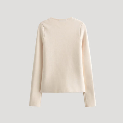 Paige - Ribbed asymmetric cardigan