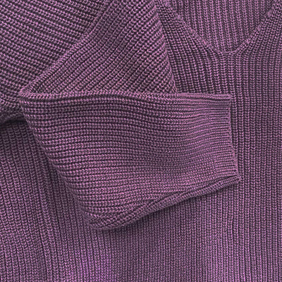 Men's Casual Solid Color V-Neck Loose Knit Pullover Sweater 18392900M