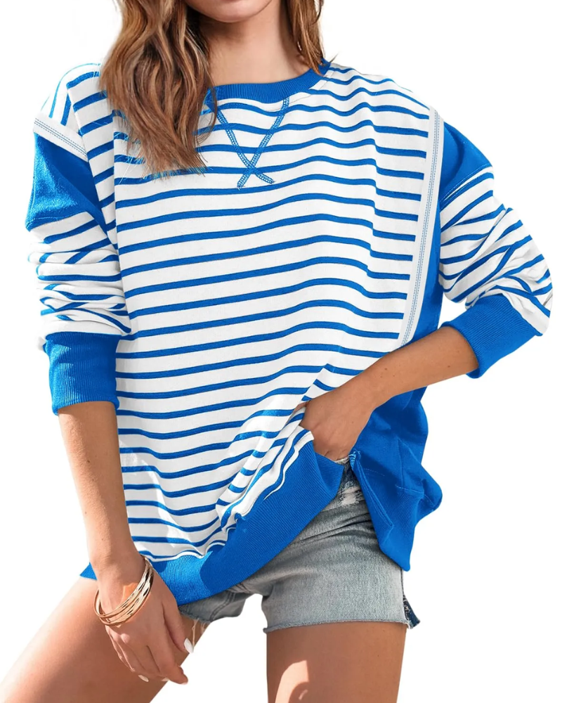 Sonera - Striped Colour Block Pullover