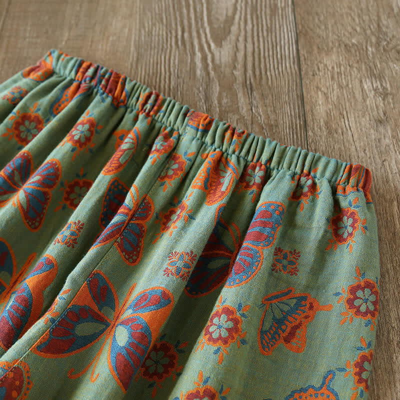 Tahlie - Vintage Butterfly Print Loungewear Set
