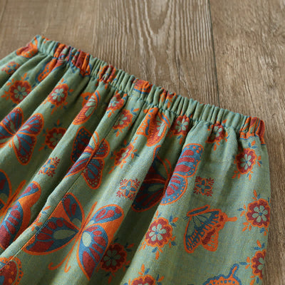Tahlie - Vintage Butterfly Print Loungewear Set