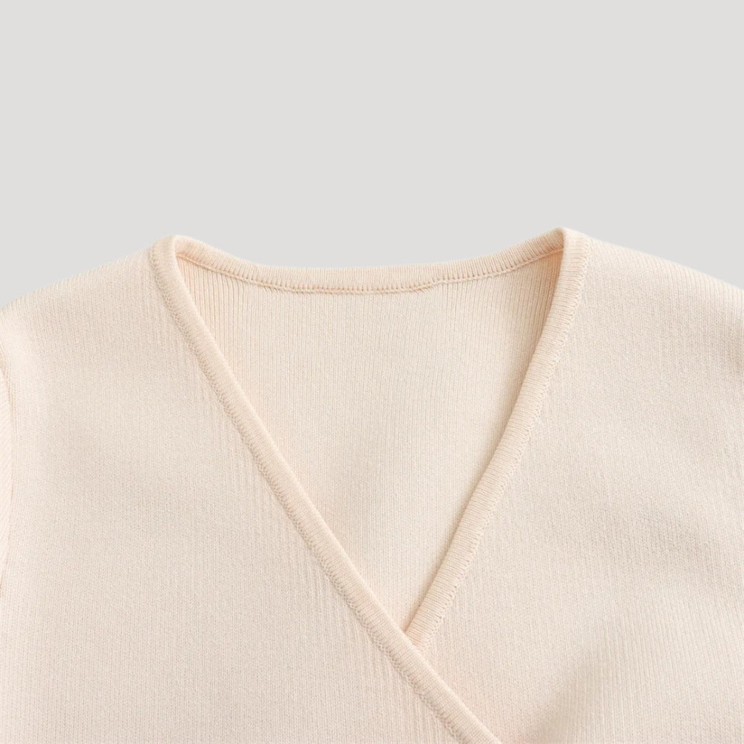 Paige - Ribbed asymmetric cardigan