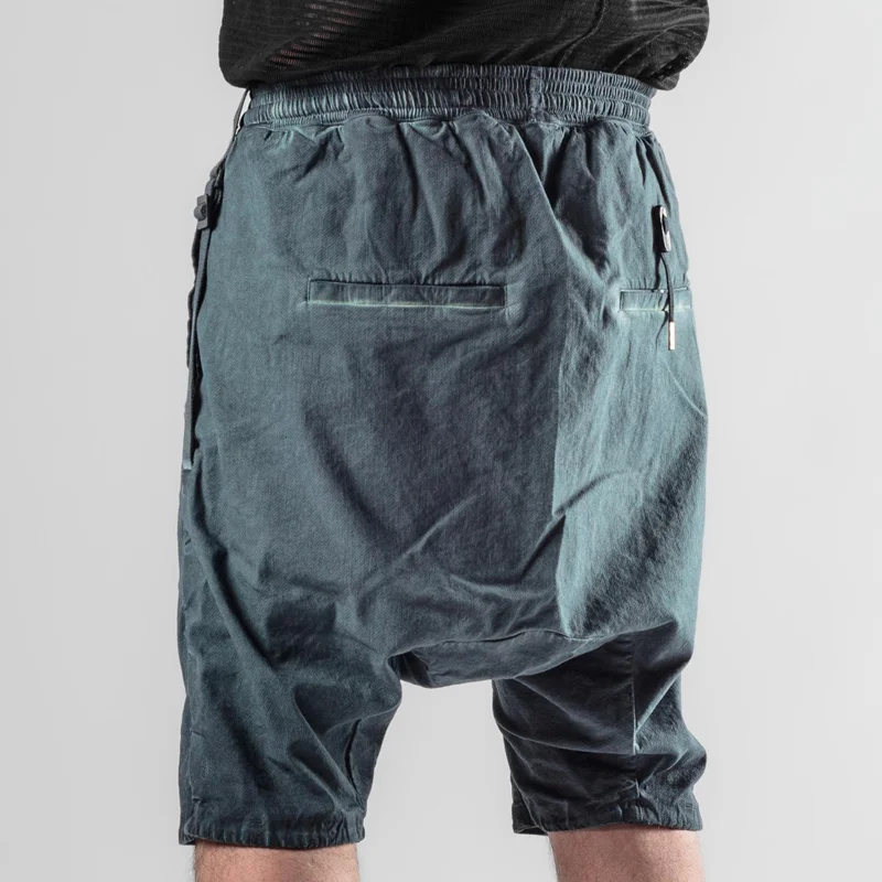 Men's Fashion Solid Multi-pocket Elastic Waist Casual Shorts MTA1322E0Z