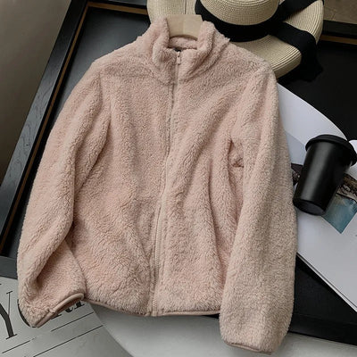 Freya - Cozy Teddy Coat With Zipper