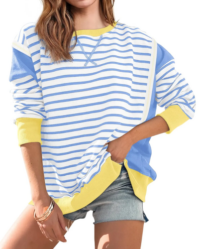 Sonera - Striped Colour Block Pullover