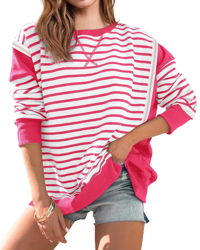 Sonera - Striped Colour Block Pullover