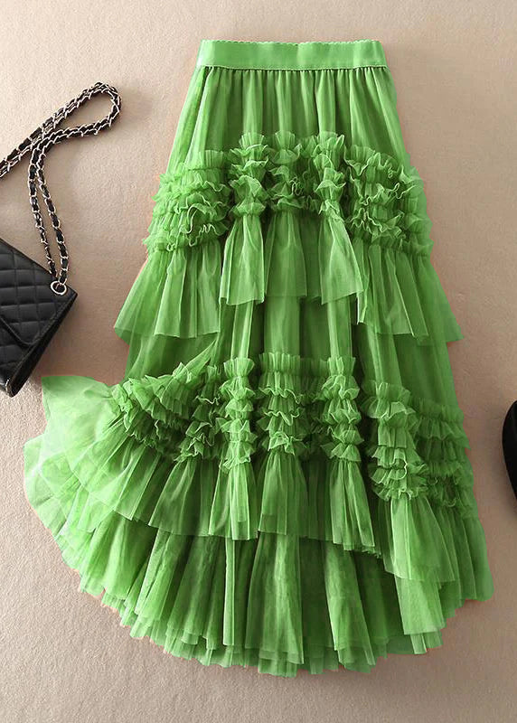Calista - Beautiful asymmetrical Tulle Tiered Fall Skirt