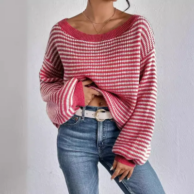 Kaye - Cozy Striped Knit Sweater