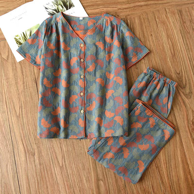 Daisy - Jacquard V-neck Short Loungewear