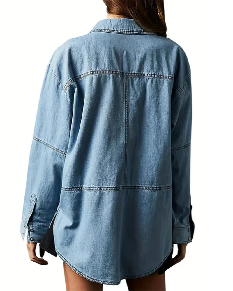 Effie - Oversized Denim Pullover