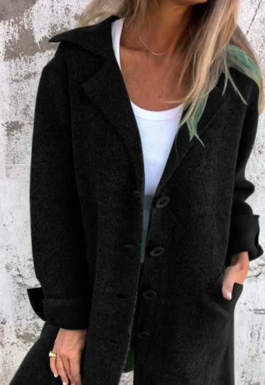 Maika - Long Coat with Lapels