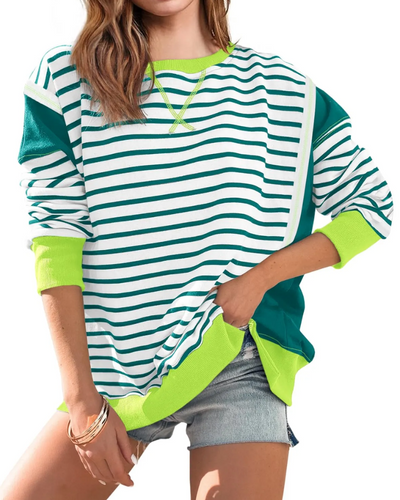 Sonera - Striped Colour Block Pullover