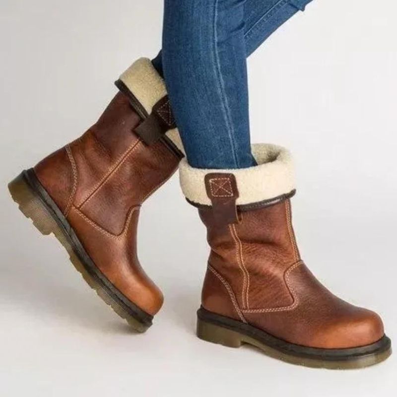 Lilia - Lined Leather Winter Boots