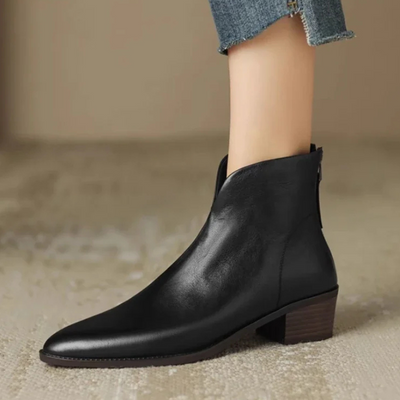 Sarah™ Classic Leather Ankle Boots