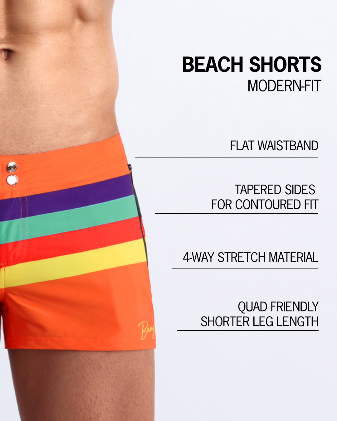 STRIPE'A'POSE REMIX - Beach Shorts