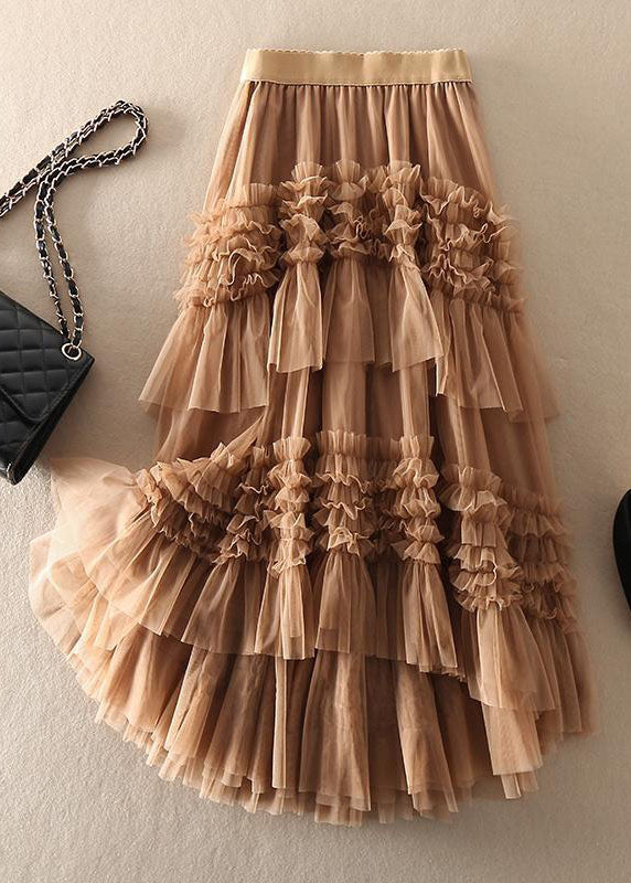 Calista - Beautiful asymmetrical Tulle Tiered Fall Skirt