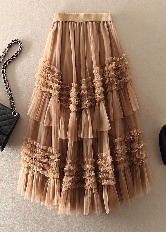Calista - Beautiful asymmetrical Tulle Tiered Fall Skirt