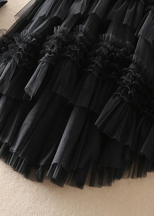 Calista - Beautiful asymmetrical Tulle Tiered Fall Skirt
