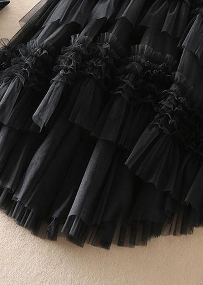 Calista - Beautiful asymmetrical Tulle Tiered Fall Skirt