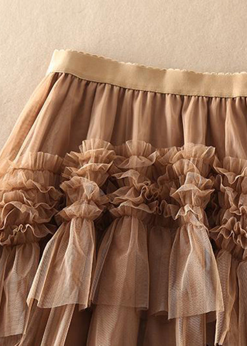 Calista - Beautiful asymmetrical Tulle Tiered Fall Skirt