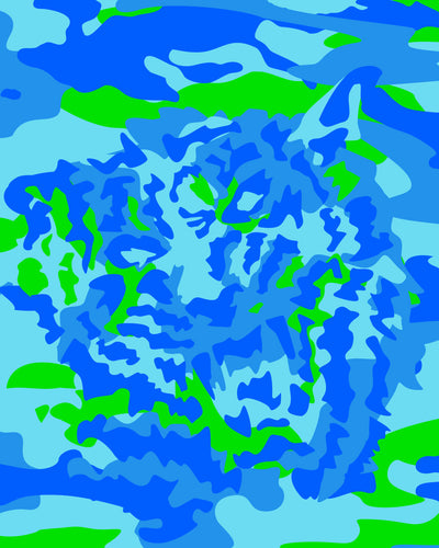 CAMO POP (BLUE/GREEN) - Beach Shorts