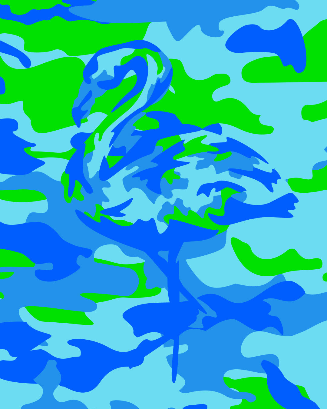 CAMO POP (BLUE/GREEN) - Beach Shorts