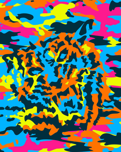 CAMO POP (NEON MIX) - Beach Shorts