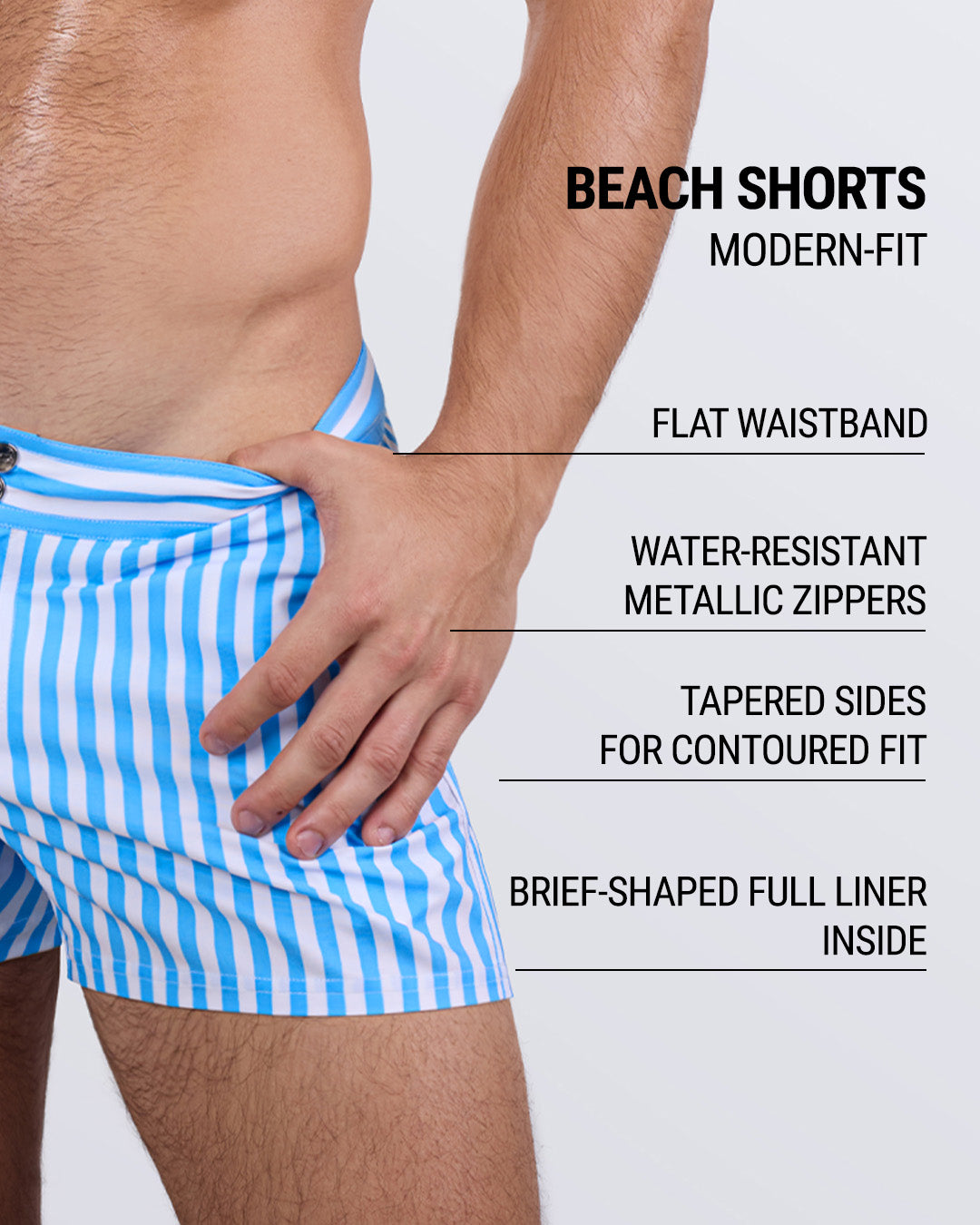 FAST LINES (SKY BLUE) - Beach Shorts | DC2