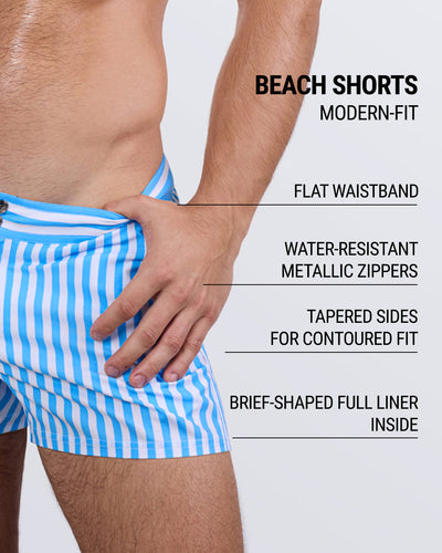 FAST LINES (SKY BLUE) - Beach Shorts | DC2