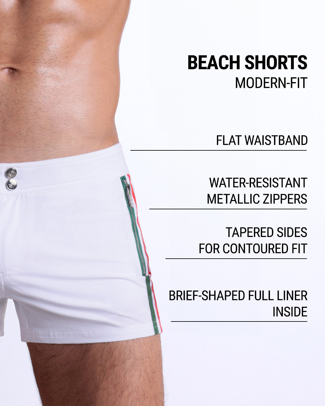FORZA WHITE - Beach Shorts | DC2
