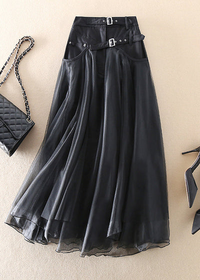 Amora - French Fashion Patchwork Tulle Skirts Spring
