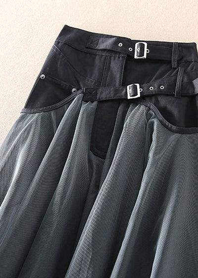 Amora - French Fashion Patchwork Tulle Skirts Spring