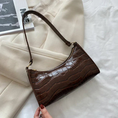 Tilly - Glittering Crocodile-Print Crossbody Bag