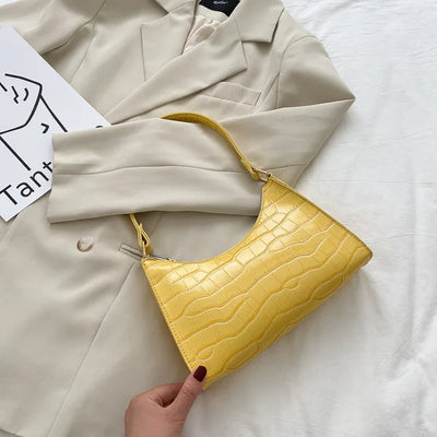 Tilly - Glittering Crocodile-Print Crossbody Bag