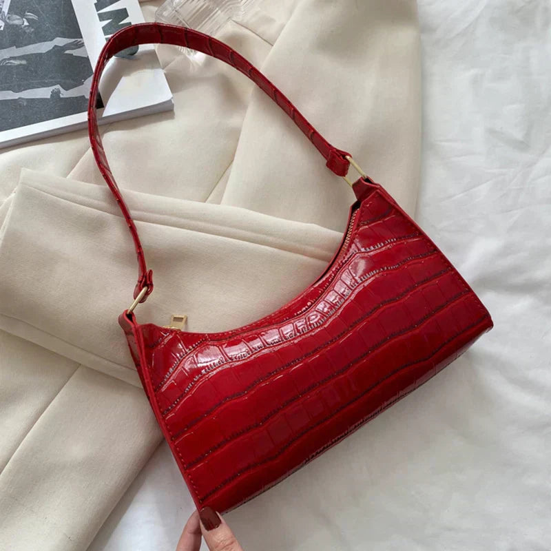 Tilly - Glittering Crocodile-Print Crossbody Bag