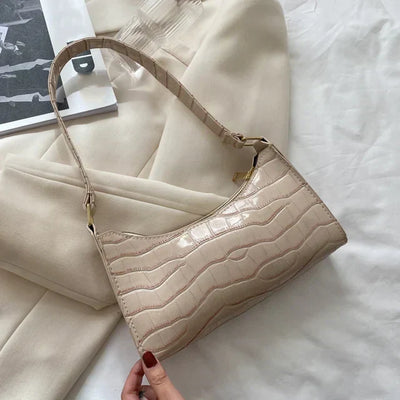 Tilly - Glittering Crocodile-Print Crossbody Bag