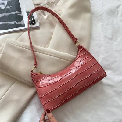 Tilly - Glittering Crocodile-Print Crossbody Bag