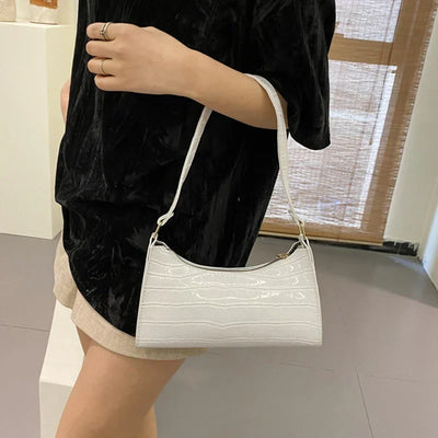 Tilly - Glittering Crocodile-Print Crossbody Bag